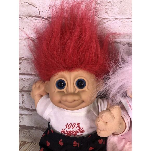 vtglot of 2 Russ Troll dolls boy & girl plush kids berrie - Picture 2 of 9